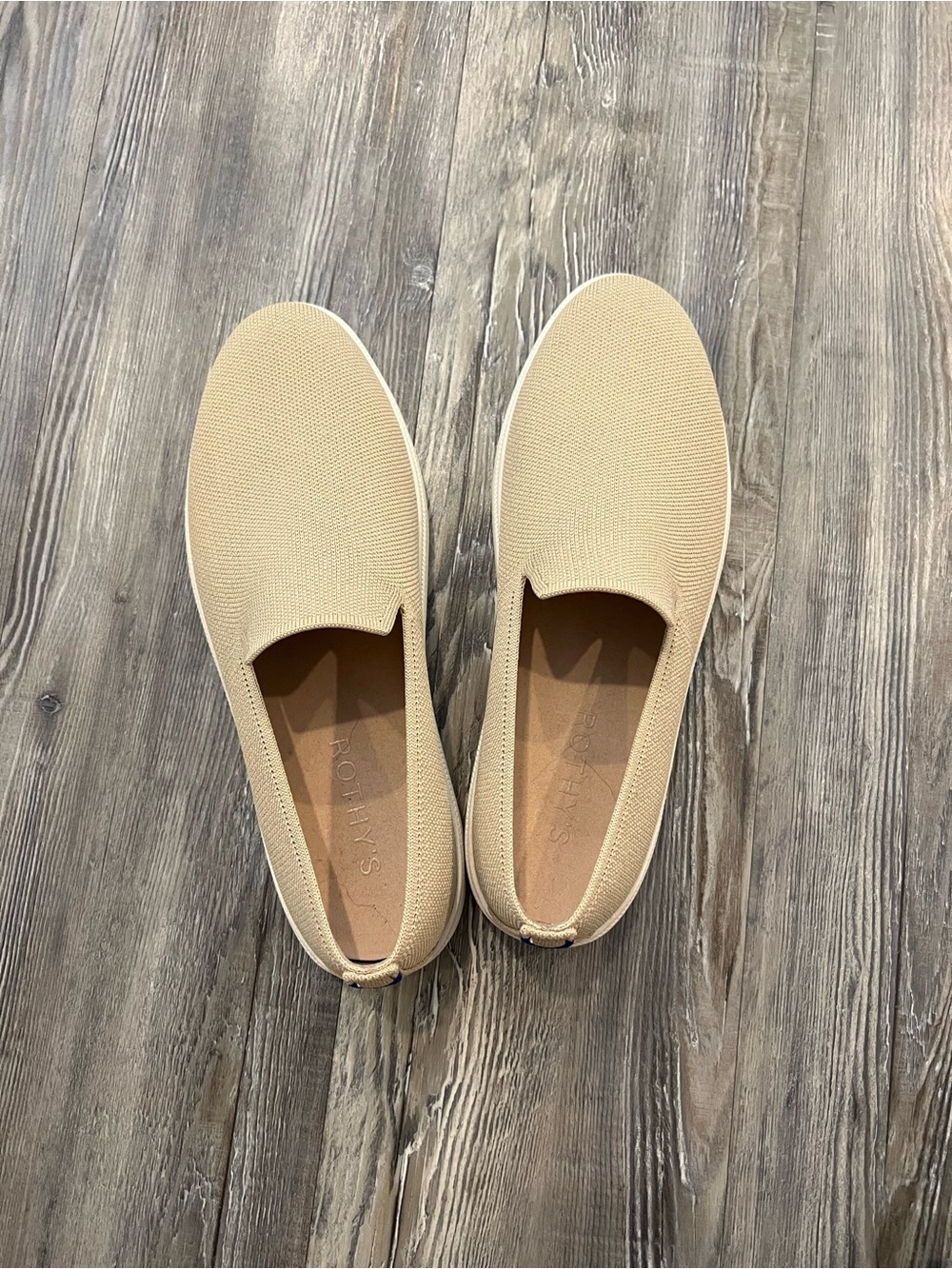 Rothy's Original Slip On Knit Sneakers in Beige - never worn